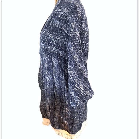 Michael Kors Blue Print Fringe Jacket - Picture 4 of 8